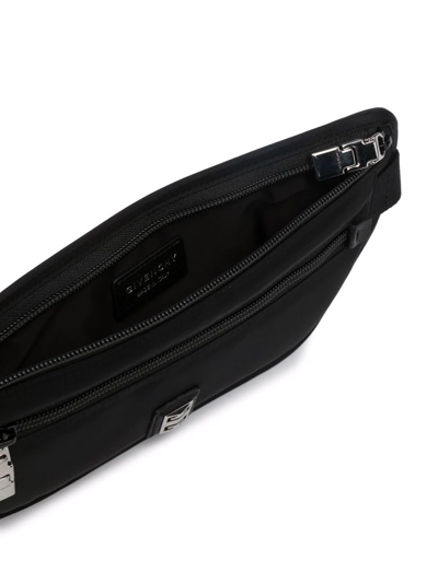 Shop Givenchy 4g Plaque Belt Bag In Black