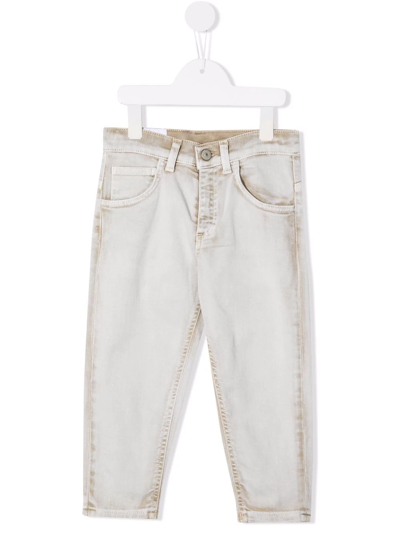 Shop Dondup Mid-rise Straight-leg Jeans In Grey