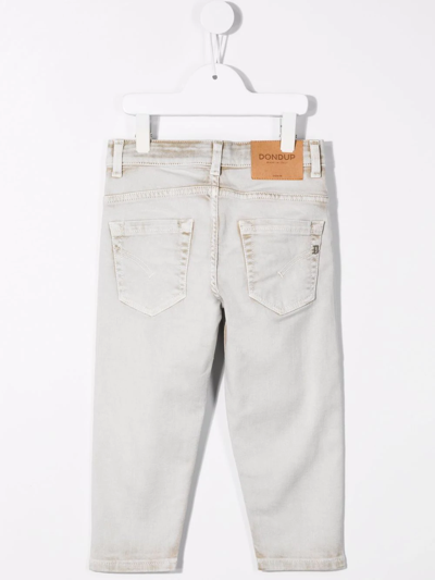 Shop Dondup Mid-rise Straight-leg Jeans In Grey