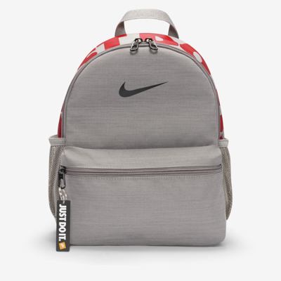 Shop Nike Brasilia Jdi Kids' Backpack In Flat Pewter,flat Pewter,black