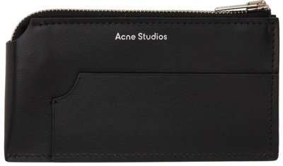 Shop Acne Studios Black Zip Wallet
