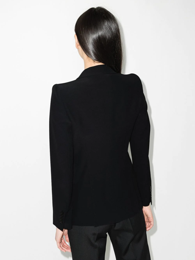 Alexander Mcqueen Peak-lapel Single-breasted Blazer In Schwarz
