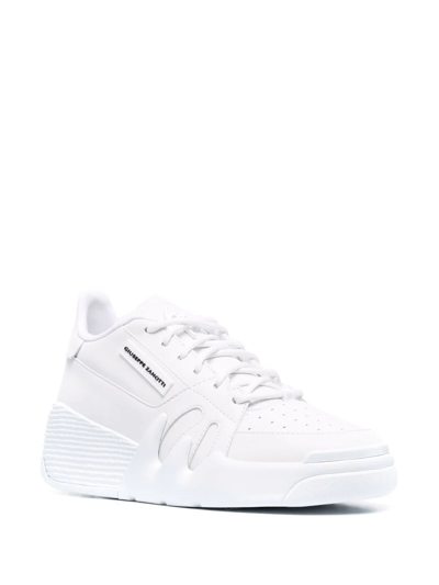 Giuseppe Zanotti Talon Smooth Leather Trainers In Weiss