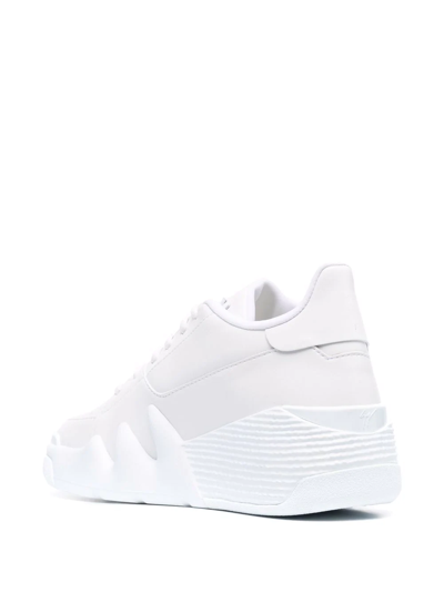 Giuseppe Zanotti Talon Smooth Leather Trainers In Weiss