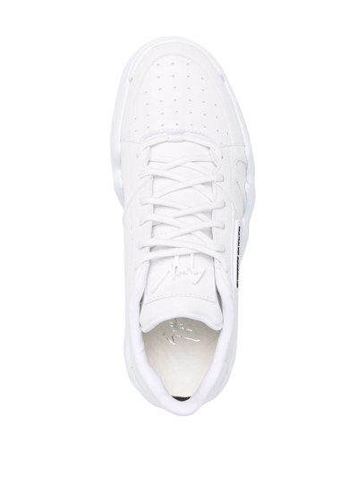 Giuseppe Zanotti Talon Smooth Leather Trainers In Weiss