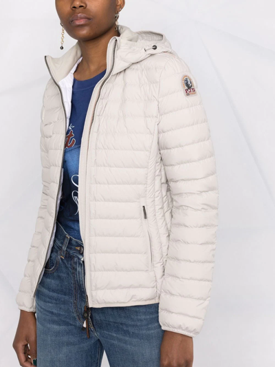 Shop Parajumpers Juliet Hooded Puffer Jacket In Nude