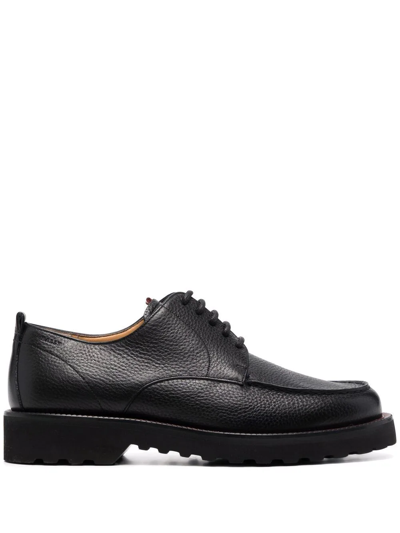 Bally Norber Leather Derby Shoes In Schwarz