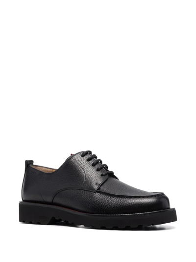 Bally Norber Leather Derby Shoes In Schwarz
