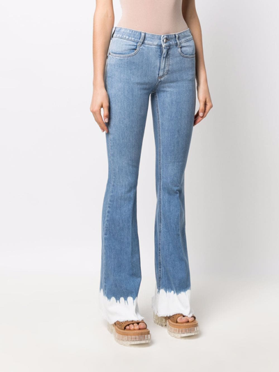 Shop Stella Mccartney 70's Dip Dye Flared Jeans In Blau