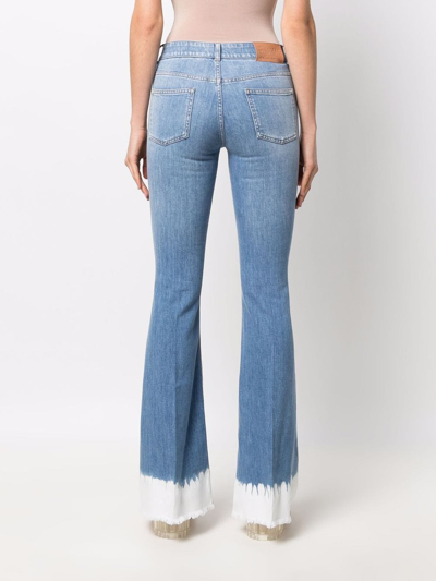 Shop Stella Mccartney 70's Dip Dye Flared Jeans In Blau