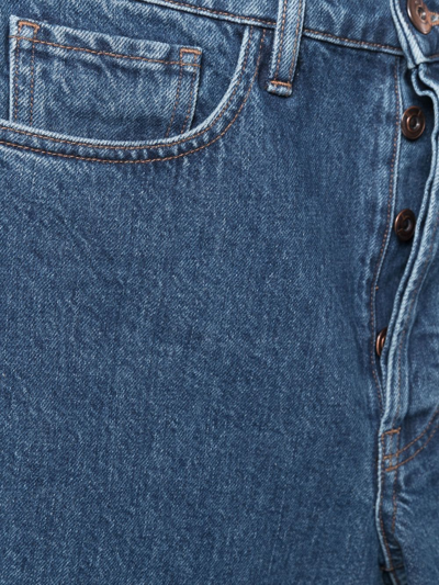 3x1 Distressed Straight-leg Jeans In Blau