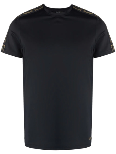 Shop Versace Greca-print T-shirt In Schwarz