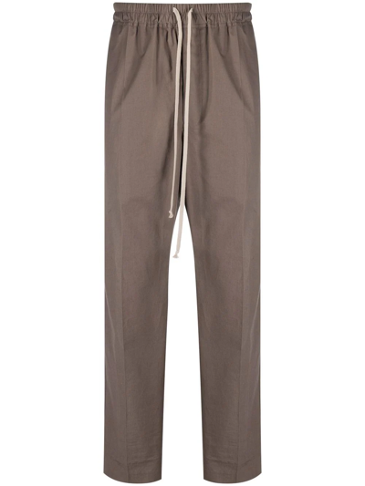 Shop Rick Owens Drop-crotch Drawstring Trousers In Braun
