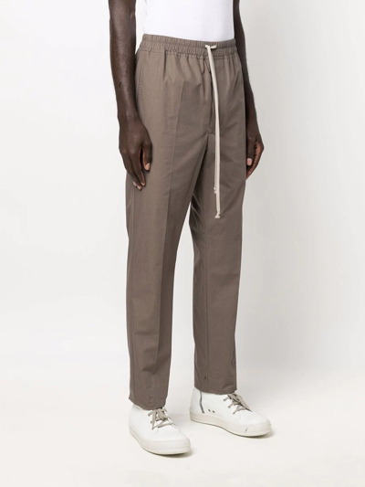 Shop Rick Owens Drop-crotch Drawstring Trousers In Braun