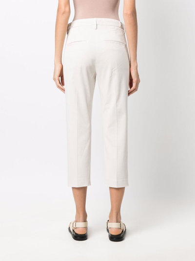Shop Dondup Ariel Trousers In White