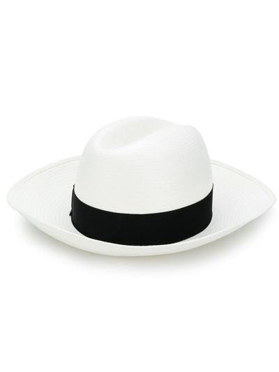 Shop Borsalino Claudette Straw Panama Hat