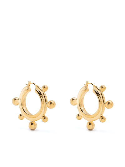 Shop Missoma Medium Sphere Hoop Earrings In Gold