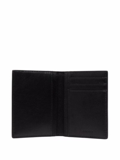 Shop Sandro Textured Bi-fold Wallet In Schwarz