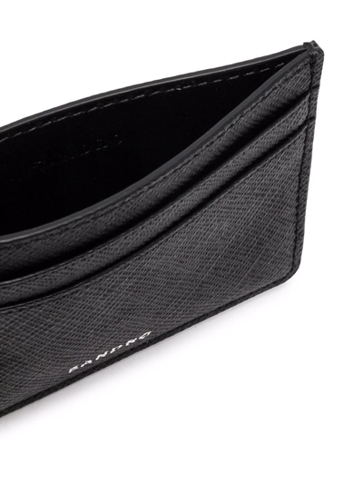 Sandro Textured Logo-embossed Cardholder In Schwarz