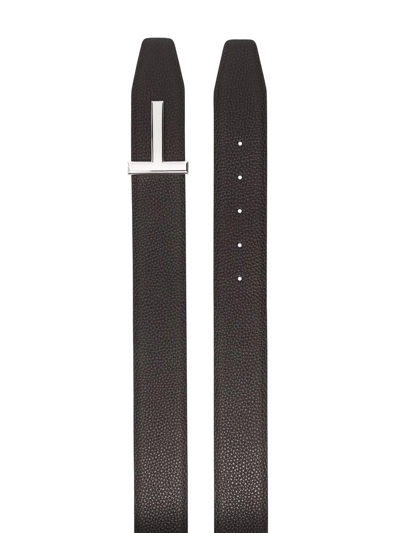 Shop Tom Ford Logo-buckle Detail Belt In Schwarz