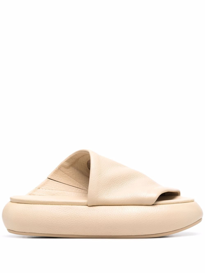 Shop Marsèll Asymmetric Design Sandals In Nude