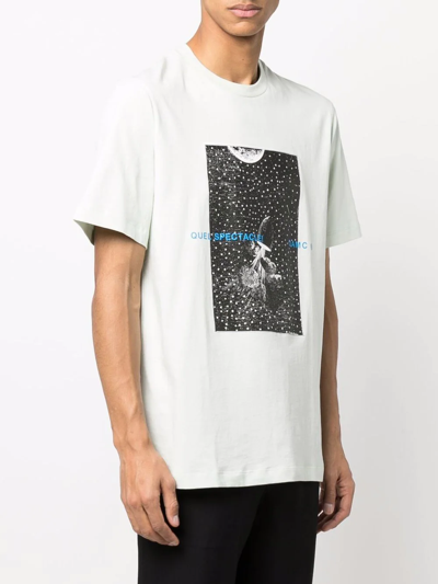 Shop Oamc Graphic-print Cotton T-shirt In Grün