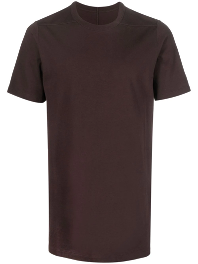 Shop Rick Owens Crew-neck Fitted T-shirt In Braun