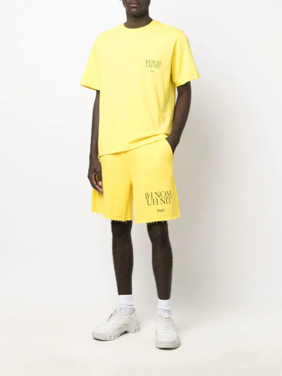 Ih Nom Uh Nit Yellow Cotton Track Shorts In Gelb