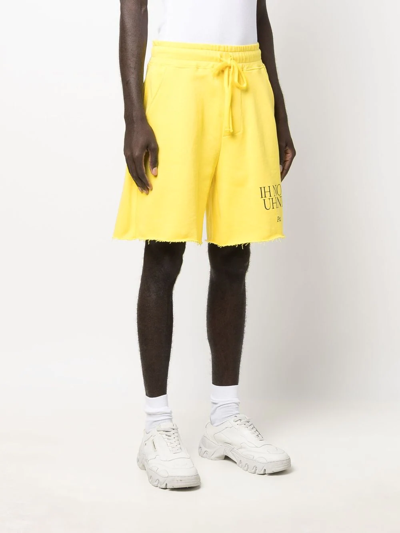 Ih Nom Uh Nit Yellow Cotton Track Shorts In Gelb