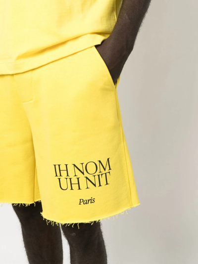 Ih Nom Uh Nit Yellow Cotton Track Shorts In Gelb