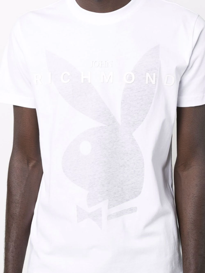 Shop John Richmond Logo-print Short-sleeve T-shirt In Weiss