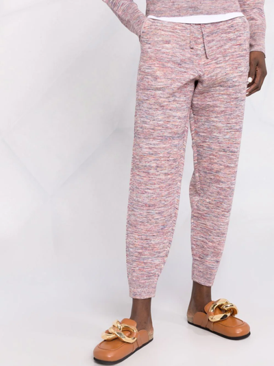 Isabel Marant Étoile Space Dye-print Tapered-leg Track Pants In Rosa