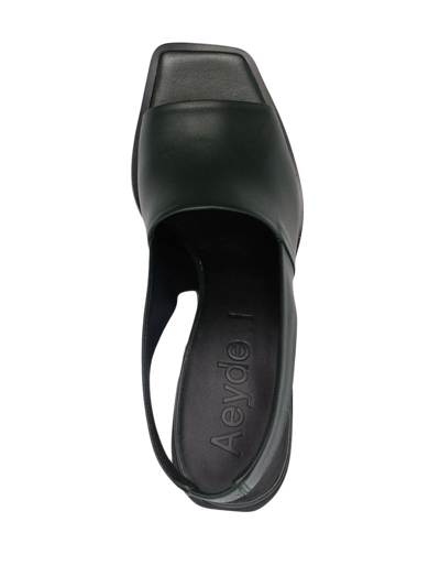 Shop Aeyde Slingback Open-toe Sandals In Grün