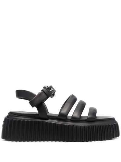Agl Attilio Giusti Leombruni Side-buckle Strap Sandals In Schwarz