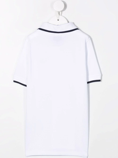 Shop Fay Embroidered-logo Short-sleeves Polo Shirt In Weiss