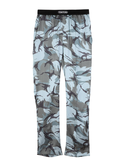 Shop Tom Ford Silk Pajamas Trousers In Multicolour