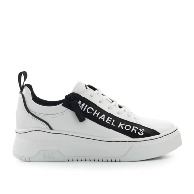 Shop Michael Kors Alex White Black Sneaker