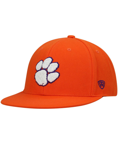 Shop Top Of The World Men's  Orange Clemson Tigers Team Color Fitted Hat