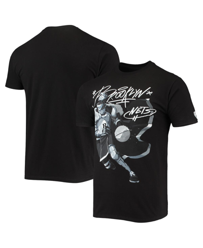 Shop Nba Exclusive Collection Men's Nba X Mcflyy Black Brooklyn Nets Identify Artist Series T-shirt