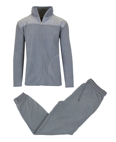 Shop Galaxy By Harvic Men's Sweater Jogger Polar Fleece Matching, 2 Piece Set In Gray