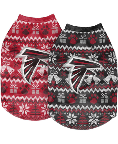 Shop Foco Atlanta Falcons Reversible Holiday Dog Sweater In Red