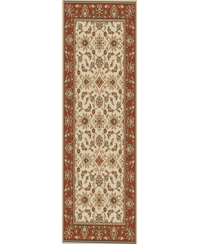 Km Home Pesaro 1592 2'2" X 7'7" Runner Area Rug In Ivory