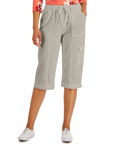 Shop Karen Scott Charlie Capri Pants, Created For Macy's In Stonewall