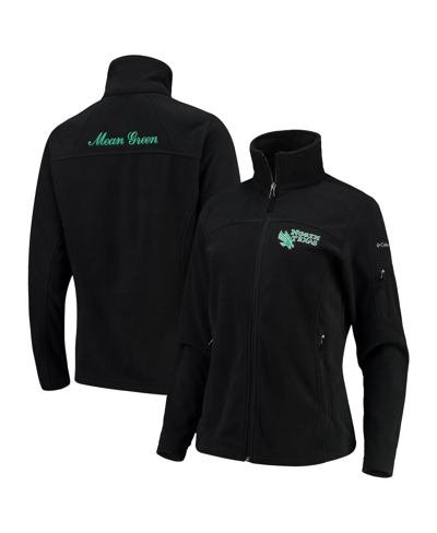 Shop Columbia Women's  Black North Texas Mean Green Give Go Full-zip Jacket