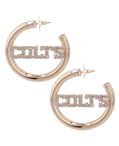Shop Baublebar Women's Gold Indianapolis Colts Team Hoop Earrings