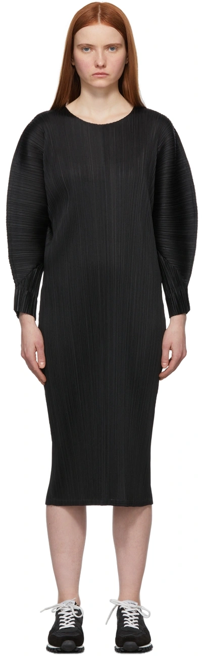 Shop Issey Miyake Black Monthly Colors January Dress In 15 Black