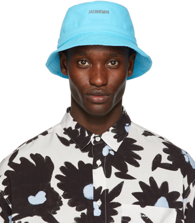 Shop Jacquemus Blue La Montagne 'le Bob Gadjo' Hat In Turquoise