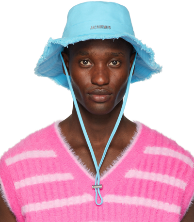 Shop Jacquemus Blue La Montagne 'le Bob Artichaut' Bucket Hat In Turquoise