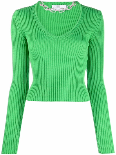 Shop Giuseppe Di Morabito Sweaters In Shocking Green