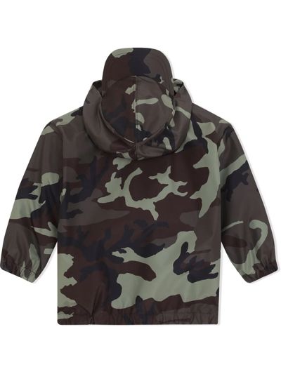 Dolce & Gabbana Camouflage-print Lightweight Jacket In Green